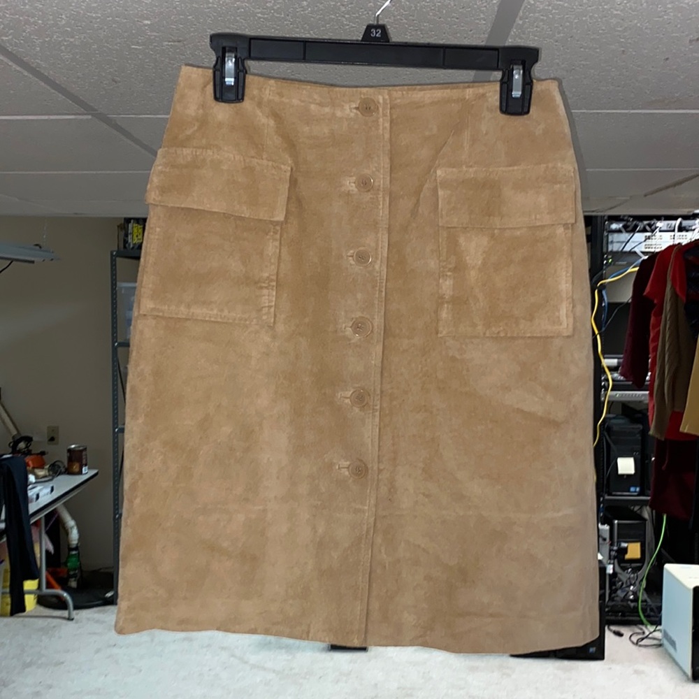 Mossimo tan leather skirt